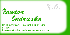 nandor ondruska business card